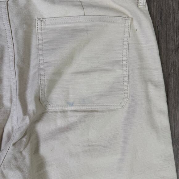 J.crew Petite Camp-Pocket Wide-Leg Slubby Pant Womens P27 Cream CI937 Mid Rise - Picture 7 of 12